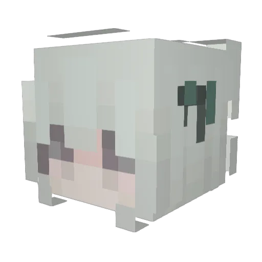LIIIQ Minecraft avatar head, 3D render