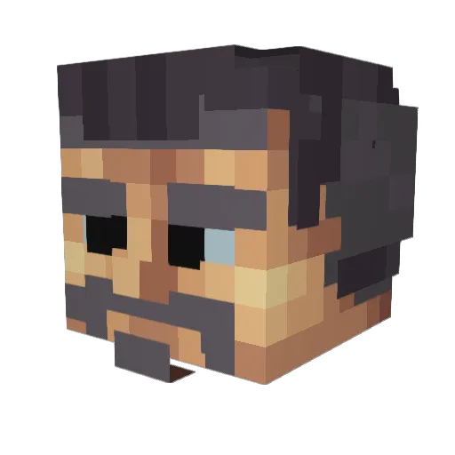 LIKEEE Minecraft avatar head, 3D render