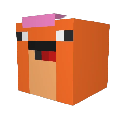 LIKE_A_BOSS12 Minecraft avatar head, 3D render
