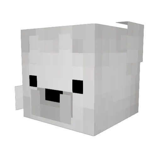 LIKLOWlion Minecraft avatar head, 3D render