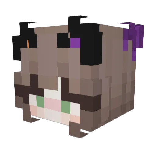 LILAgam Minecraft avatar head, 3D render