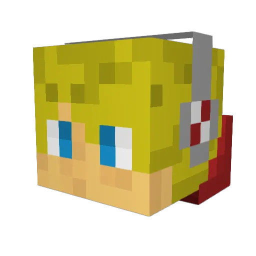 LILBVRN Minecraft avatar head, 3D render