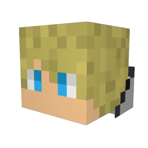 LILGLAZE Minecraft avatar head, 3D render