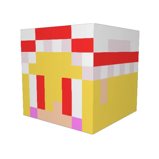 LILIAMAY Minecraft avatar head, 3D render