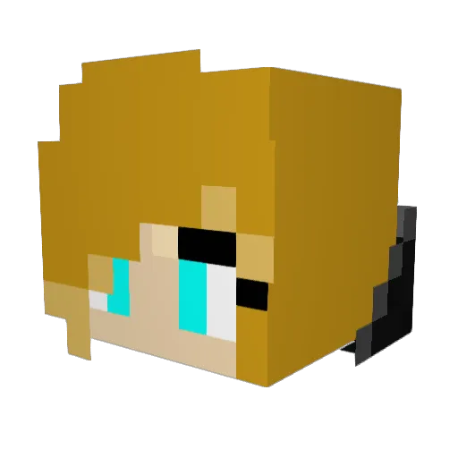 LILLITANIUM Minecraft avatar head, 3D render