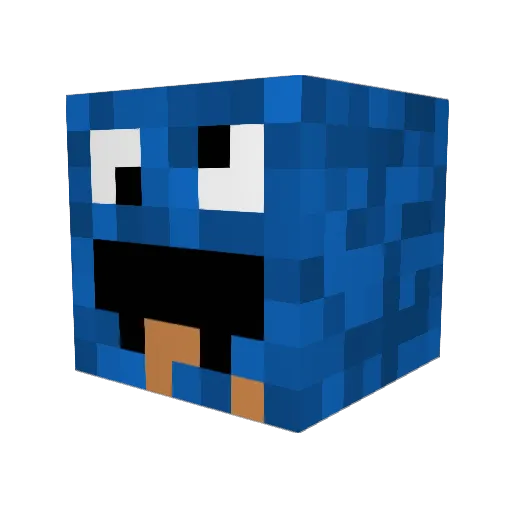 LILRAPTer Minecraft avatar head, 3D render