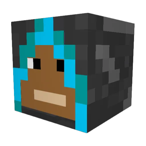 LILSCR3W Minecraft avatar head, 3D render