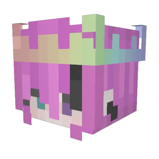 LILYCRAFT817 Minecraft avatar head, 3D render