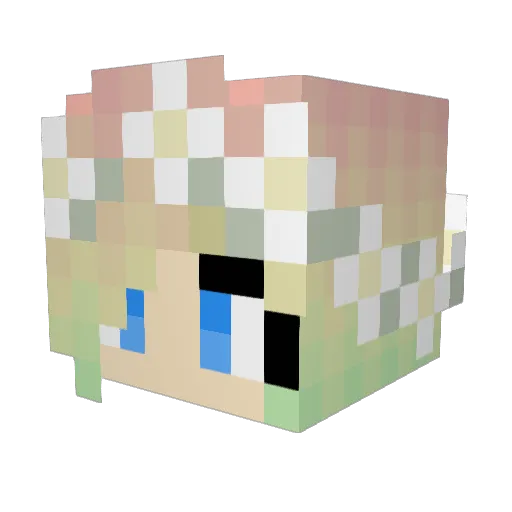 LILYGILLY Minecraft avatar head, 3D render