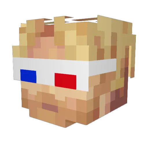 LIL_Blub Minecraft avatar head, 3D render