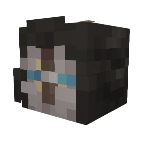 LIL_DR4G Minecraft avatar head, 3D render
