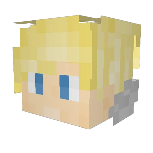 LIL_LEVI Minecraft avatar head, 3D render