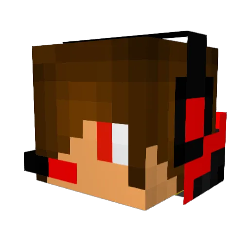 LIL_LOC Minecraft avatar head, 3D render