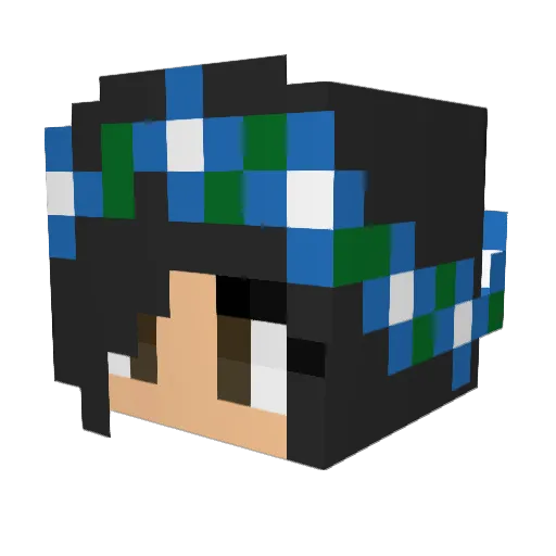 LILcinta Minecraft avatar head, 3D render
