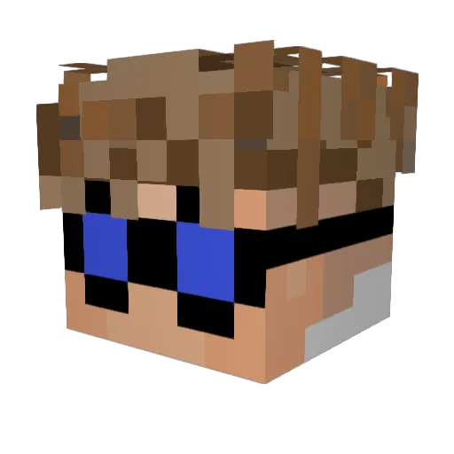 LILmancunian Minecraft avatar head, 3D render