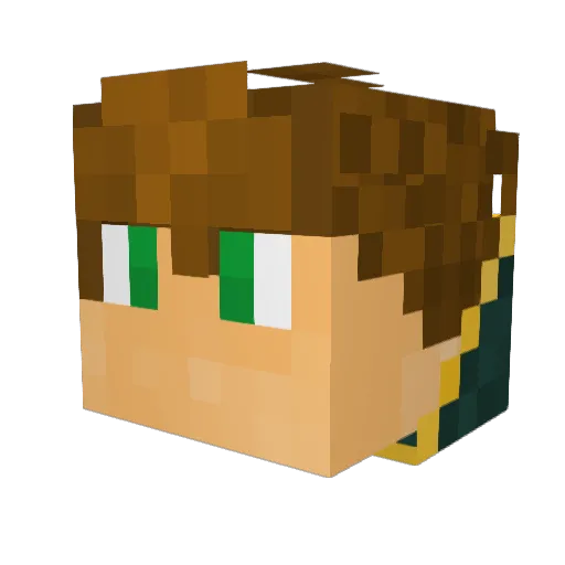 LIME5807 Minecraft avatar head, 3D render