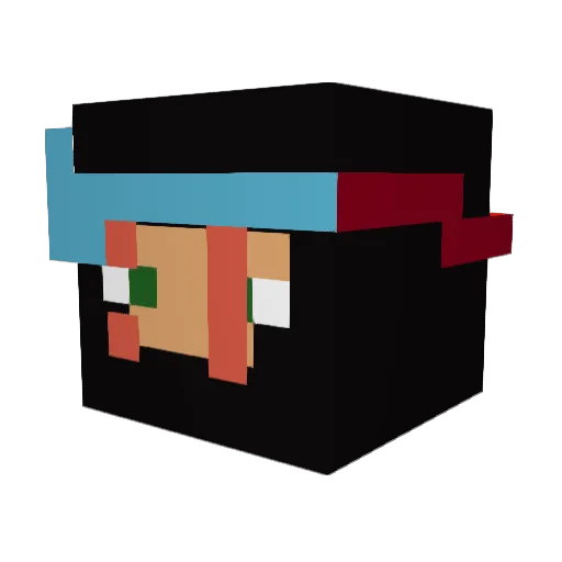 LIMEIRA06 Minecraft avatar head, 3D render