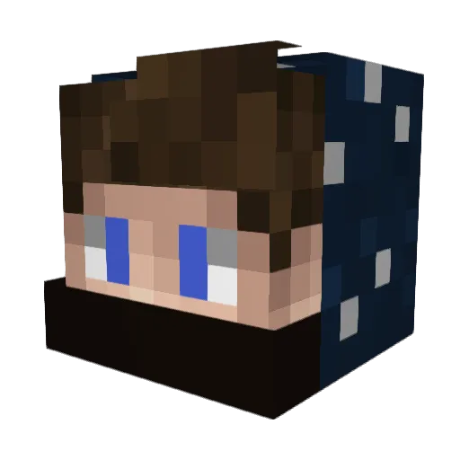 LIME_DOG Minecraft avatar head, 3D render