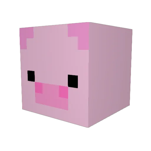 LIMITED_409 Minecraft avatar head, 3D render