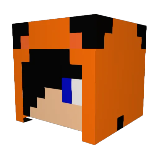 LINDOSO Minecraft avatar head, 3D render