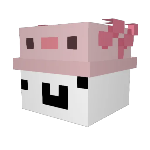 LINFY444 Minecraft avatar head, 3D render