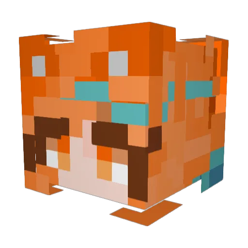 LINGDEMON Minecraft avatar head, 3D render