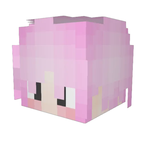 LINGER_ Minecraft avatar head, 3D render