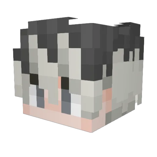 LING_FC Minecraft avatar head, 3D render