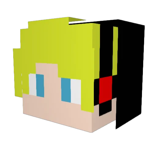 LINKNERDGAMES Minecraft avatar head, 3D render