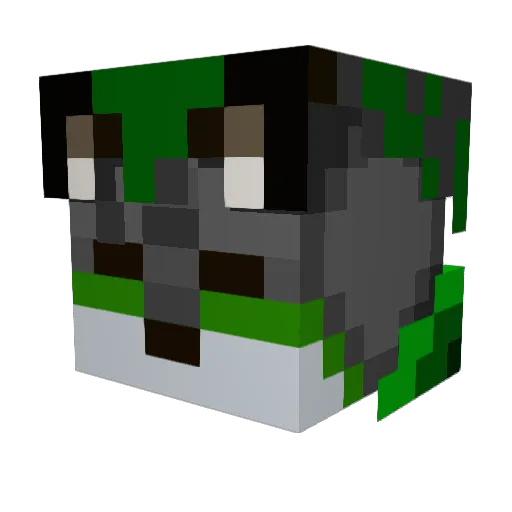 LINKUS234 Minecraft avatar head, 3D render