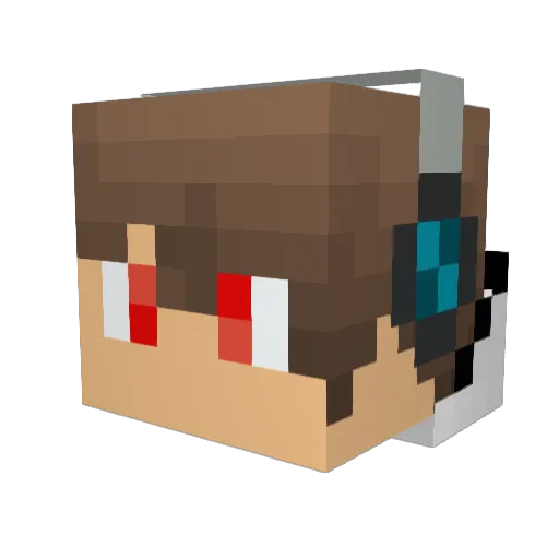 LINUSCRAFT03 Minecraft avatar head, 3D render