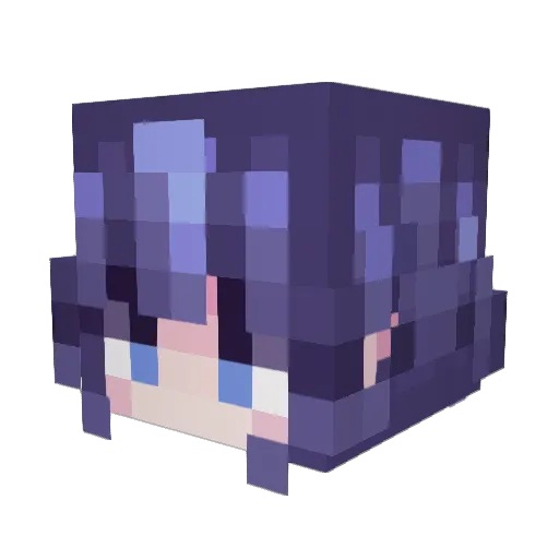 LIN_QI_ Minecraft avatar head, 3D render