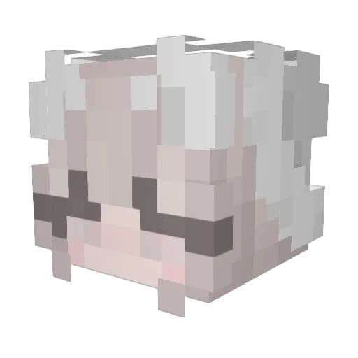 LINhuahua Minecraft avatar head, 3D render