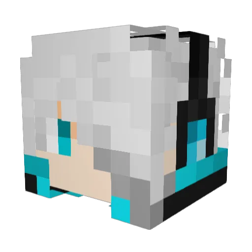 LINmq Minecraft avatar head, 3D render