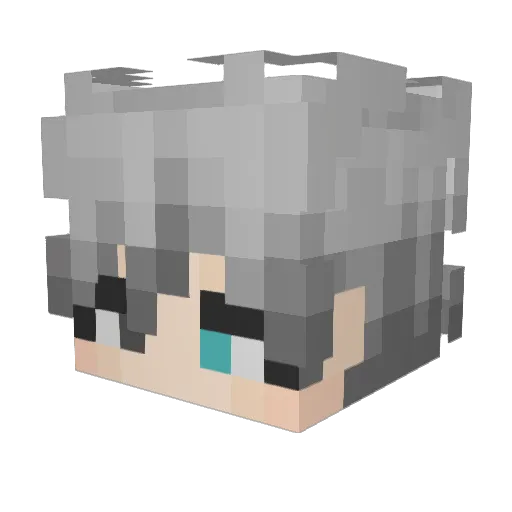 LIONMC787 Minecraft avatar head, 3D render