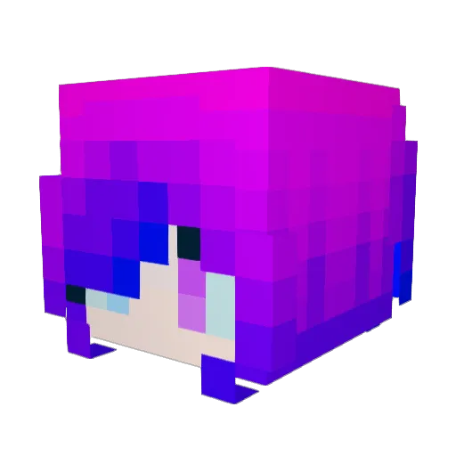 LIQATED Minecraft avatar head, 3D render