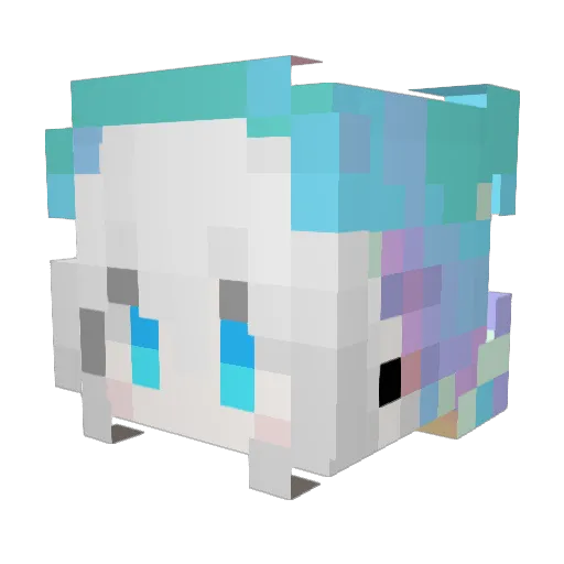 LIRONG2077 Minecraft avatar head, 3D render