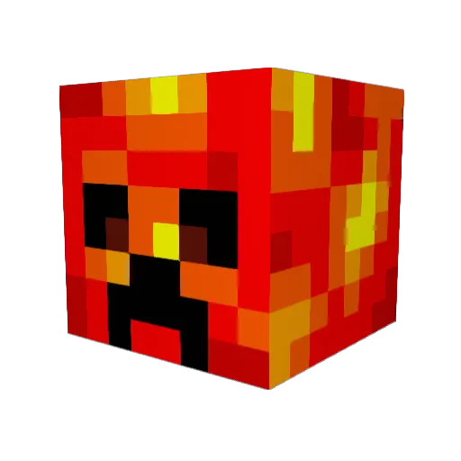 LITCREEPER Minecraft avatar head, 3D render