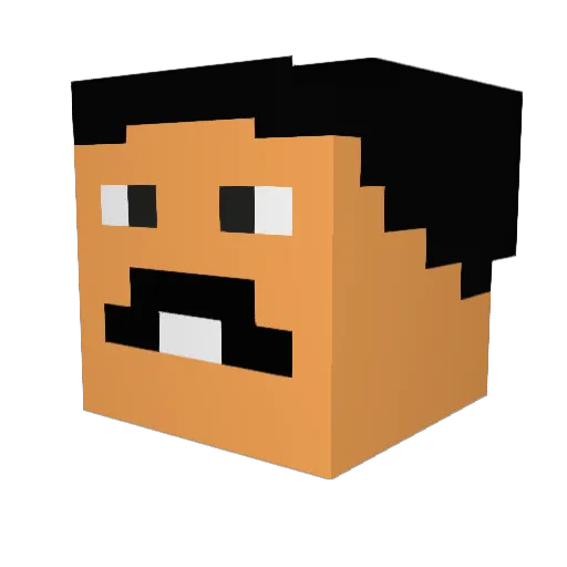 LITTLE_MEACH Minecraft avatar head, 3D render