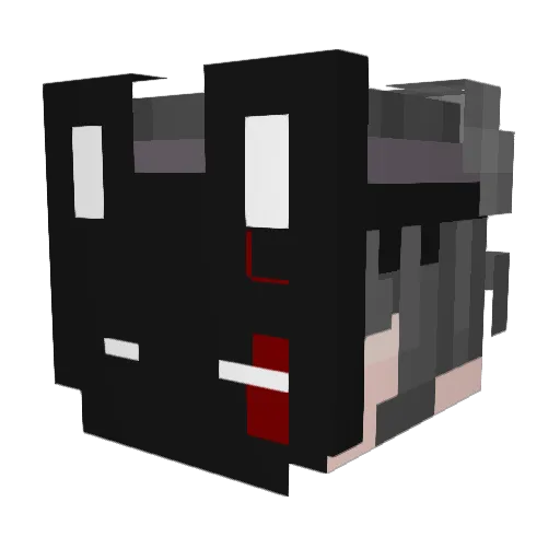 LIUIven Minecraft avatar head, 3D render