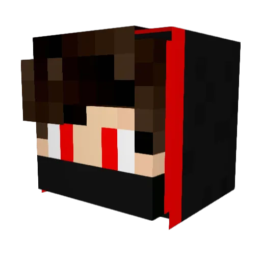 LIV33RY1 Minecraft avatar head, 3D render
