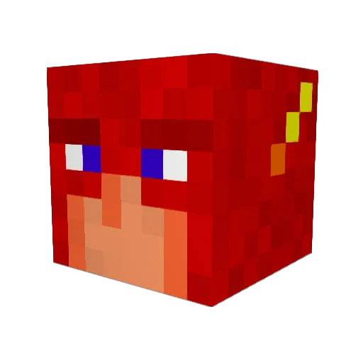 LIVEFOREVERYOUNG Minecraft avatar head, 3D render