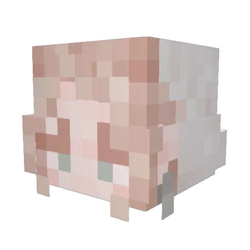 LIVIMS Minecraft avatar head, 3D render