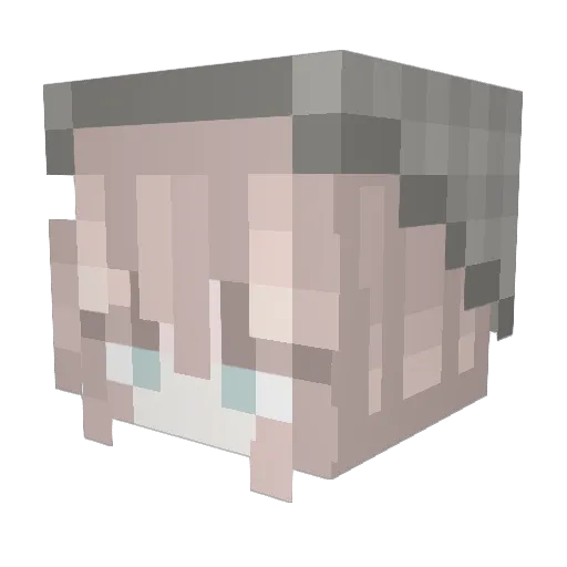 LIVRIG Minecraft avatar head, 3D render