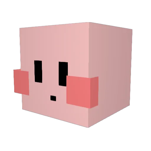 LIXUH Minecraft avatar head, 3D render