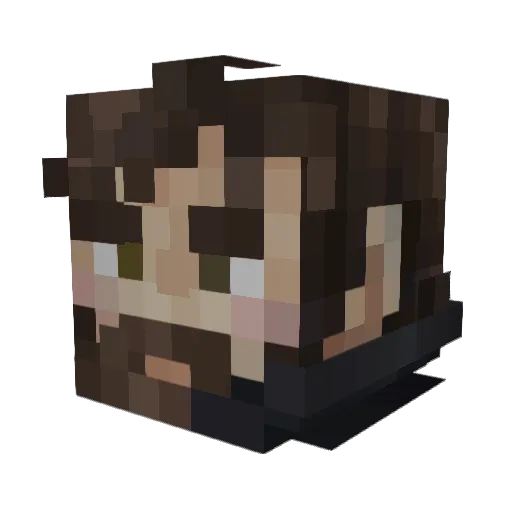 LIYUE Minecraft avatar head, 3D render