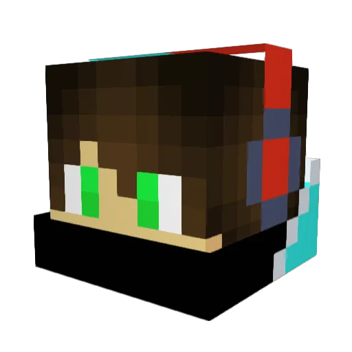LIZARD244 Minecraft avatar head, 3D render