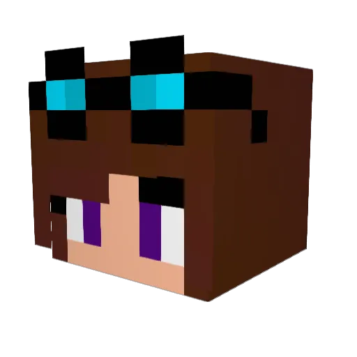 LIZOSIO Minecraft avatar head, 3D render