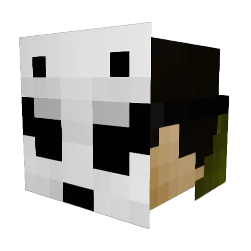 LIckgaming Minecraft avatar head, 3D render