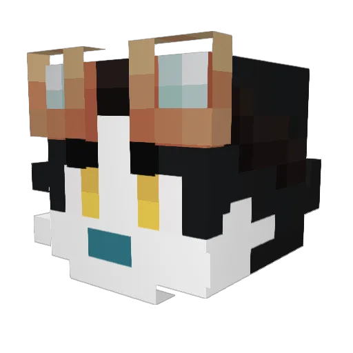 LIkoham Minecraft avatar head, 3D render